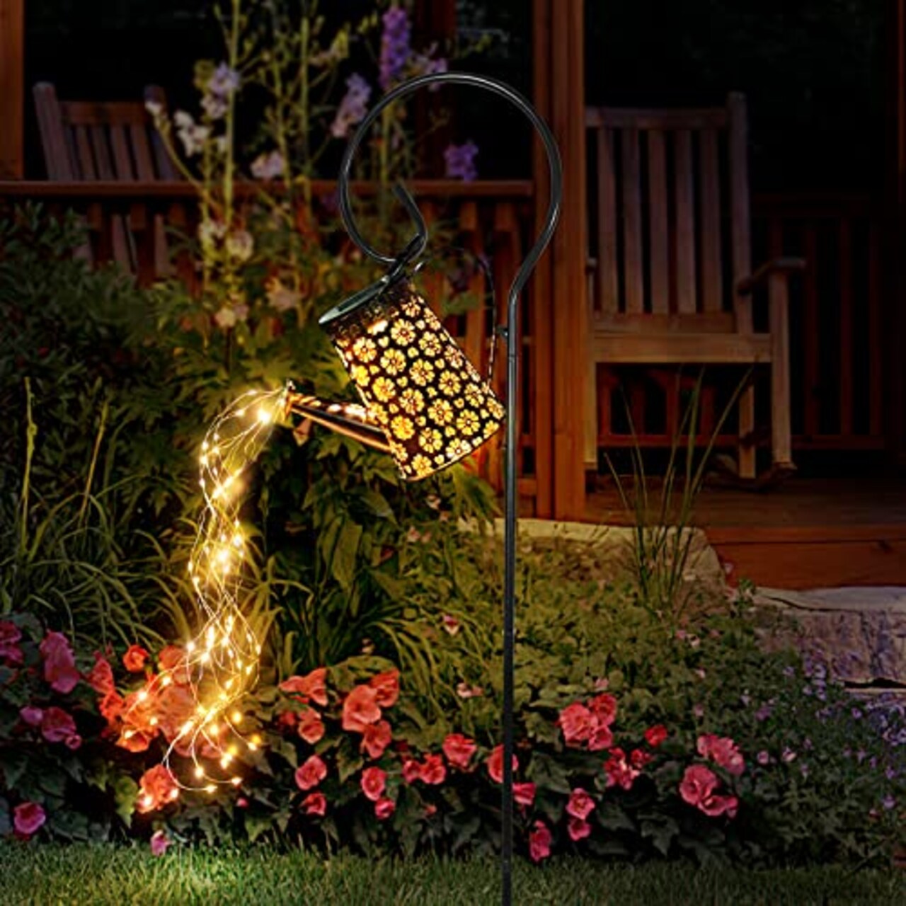 Solar Lights Outdoor Waterproof Solar Watering Can Lights Garden
